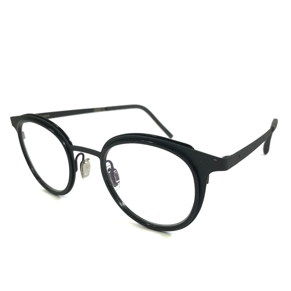 Blackfin Eyeglasses Frames PALOS BF884 COL. 1082 Black Round Full Rim 45-22-145